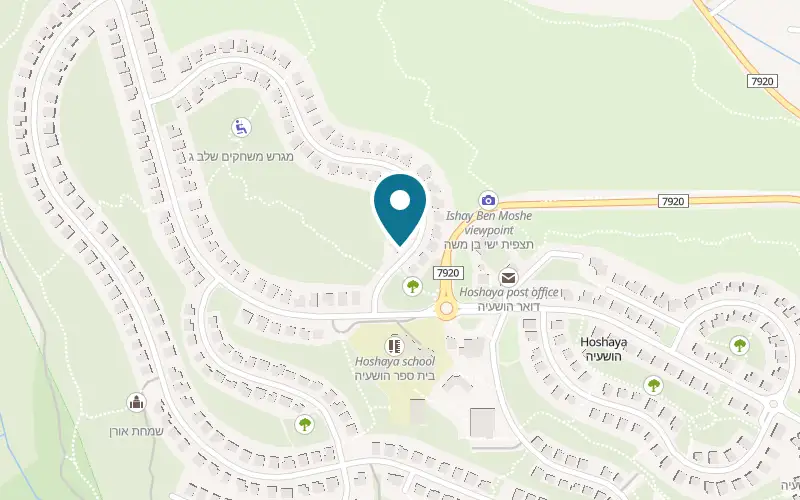 Map showing Ornofesh BeKtze HaHoresh at Hoshaya, Hoshaya