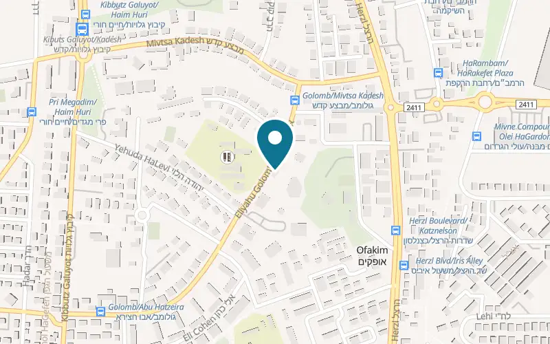 Map showing Oshi Oshi Ofakim at 9 Eliyahu Golomb Street, Ofakim