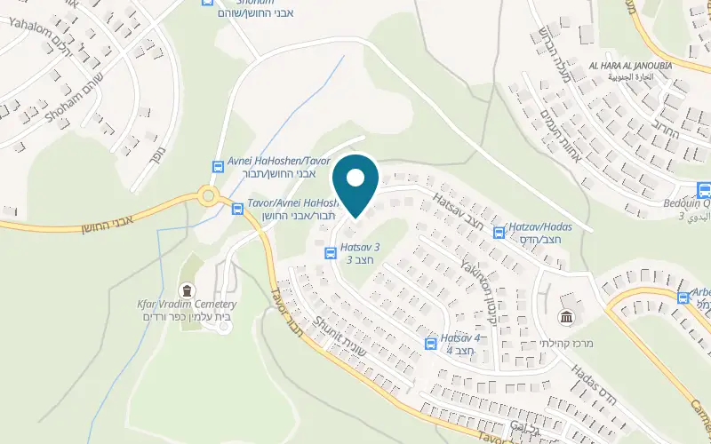 Map showing Osnata at 27 Chatzav Street, Kfar Vradim