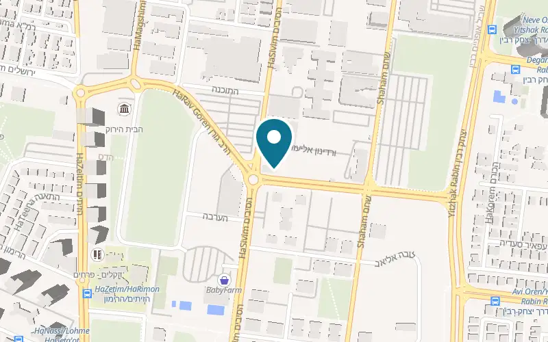 Map showing Otto Petah Tikva at 47 HaSivim Street, Petah Tikva