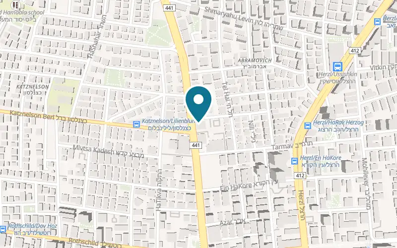 Map showing Pacho Bar at 48 Jabotinsky Street, Rishon LeZion
