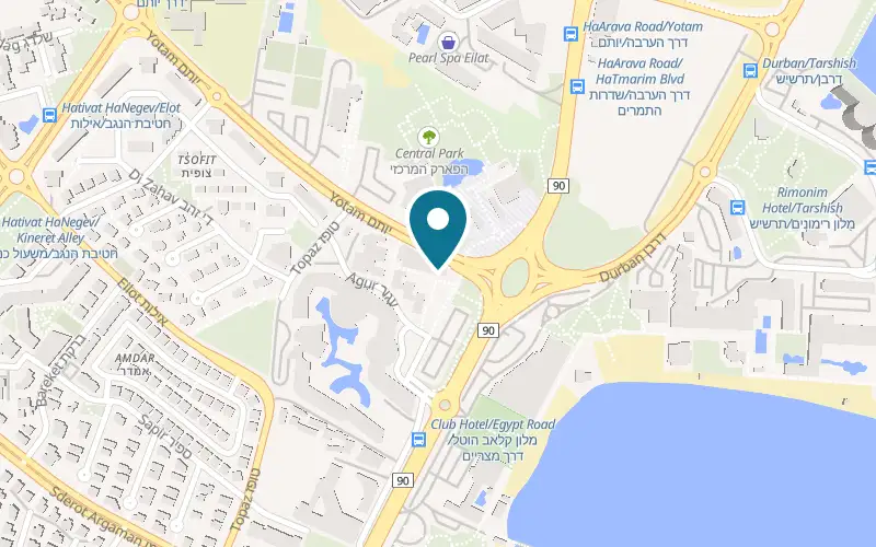 Map showing Paddy's at Tourist Centre, 1 Derech Yotam, Eilat