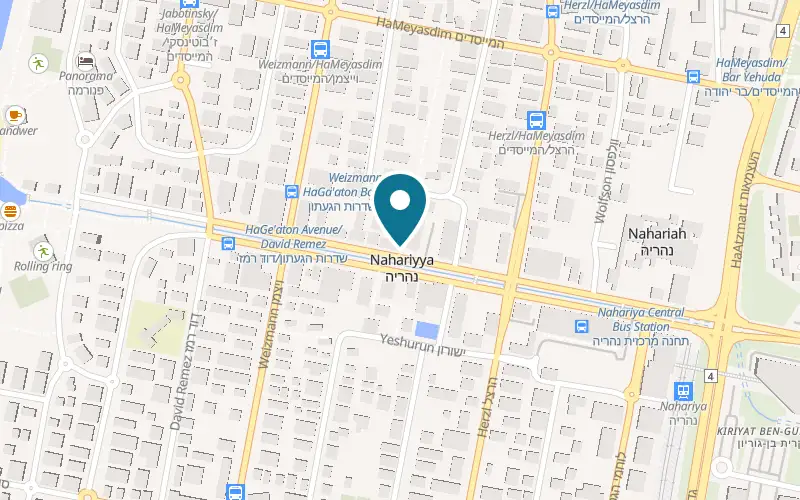 Map showing Pai Pastry Shop at 28 HaGa'aton Boulevard, Nahariya