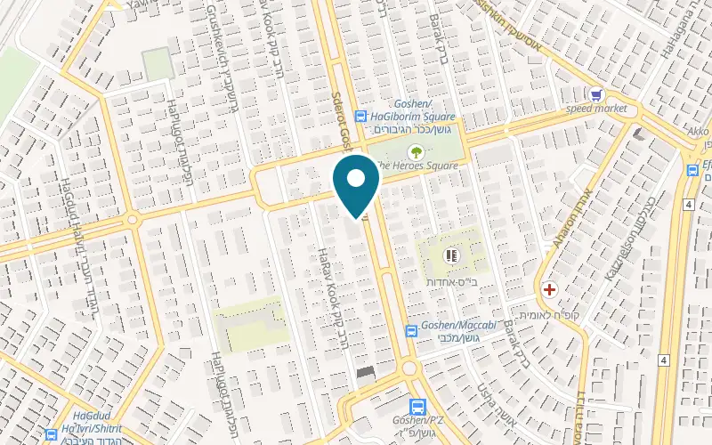 Map showing Panda Wok at 55 Moshe Goshen Boulevard, Kiryat Motzkin