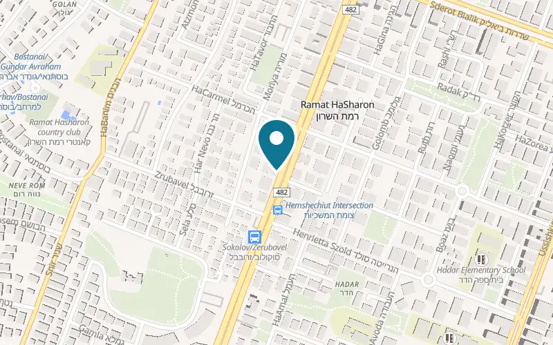 Map showing Panetti at 37 Sokolov Street, Ramat HaSharon
