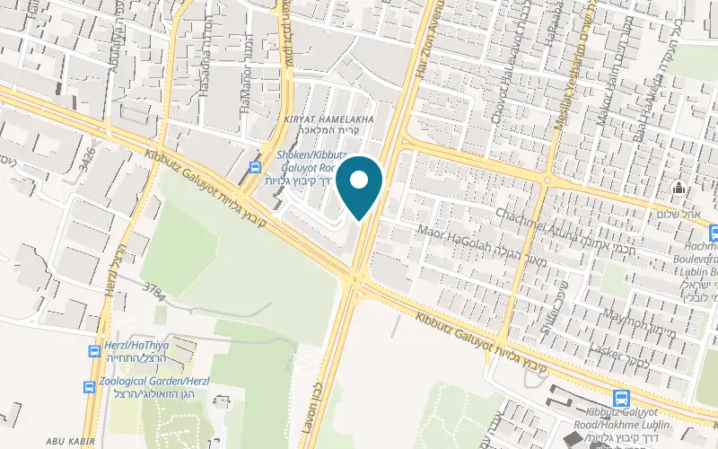Map showing Peretz Nirosta at 110 Har Zion Boulevard, Tel Aviv-Yafo