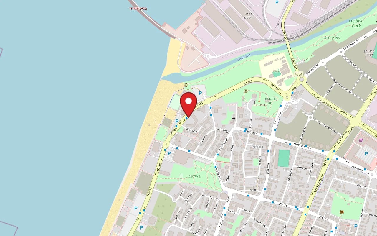 Map showing Pescado at 1/12 Martin Buber Street, Rova Alef, Ashdod