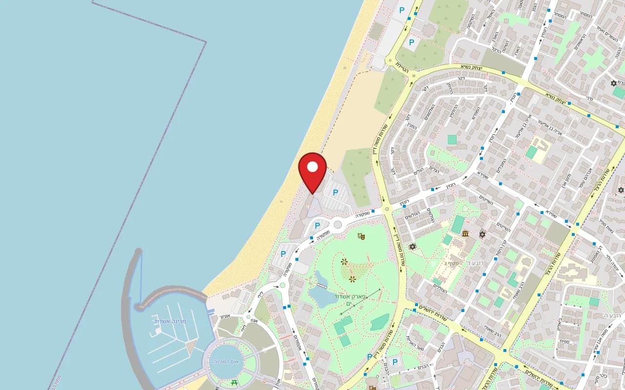 Map showing Petra at 1 Mafkura Street, Hof HaKshatot (Arches Beach), Ashdod