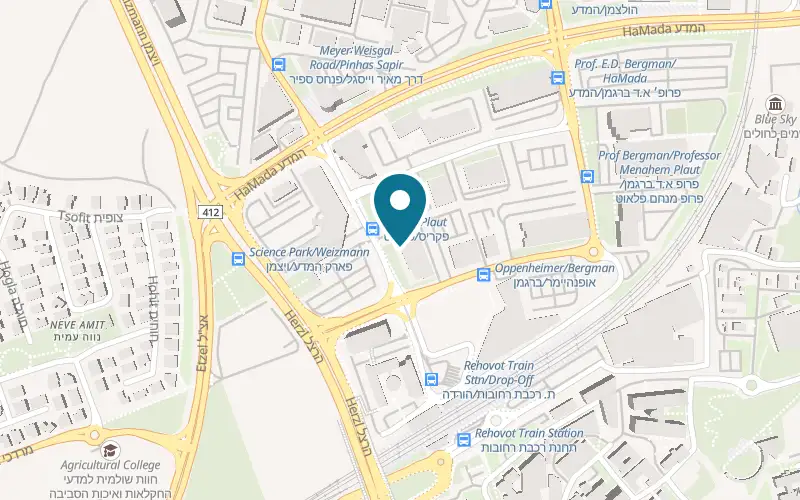 Map showing Piatto at 2 Pekeris Street, Science Park, Rehovot