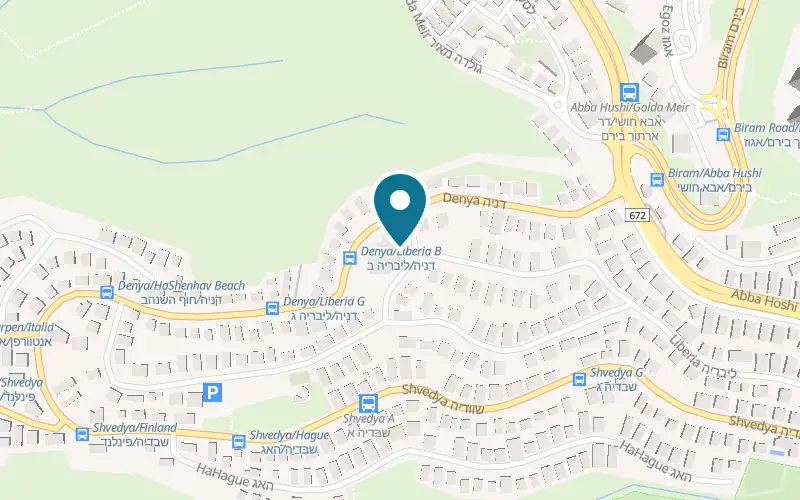 Map showing Pie Konditorei at 2 Liberia Street, Haifa