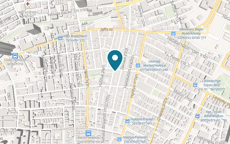 Map showing Pimpinella at 115 Nahalat Binyamin Street, Levinsky Market, Tel Aviv-Yafo