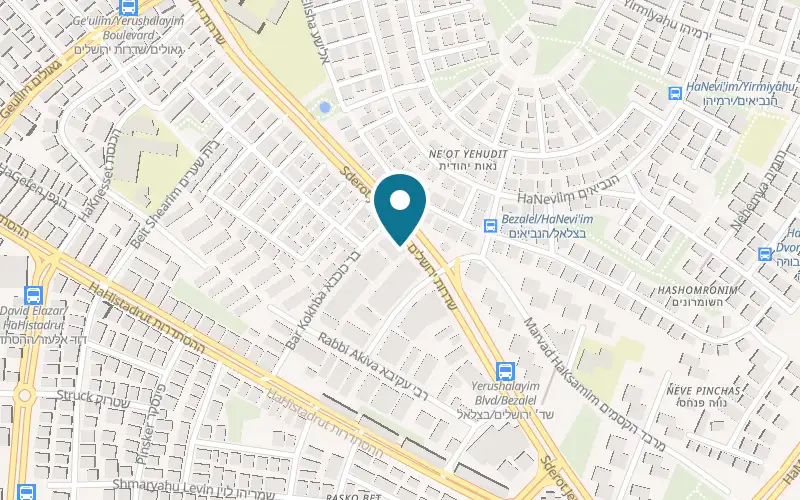 Map showing Pinuk HaRechev Garage at 150 Jerusalem Boulevard, Holon