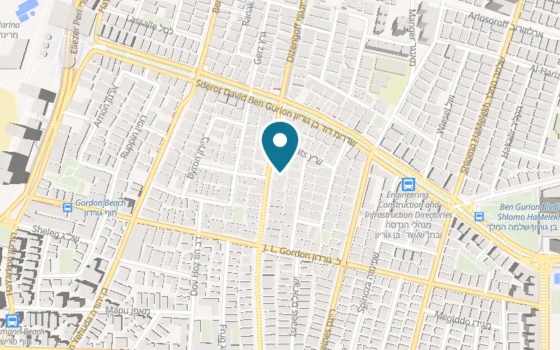 Map showing Pizk'a by Maya Katan at 152 Dizengoff Street, Tel Aviv-Yafo
