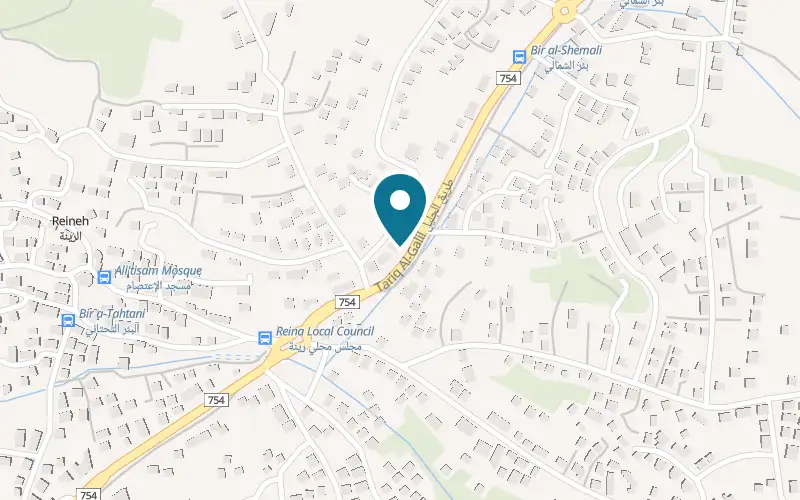 Map showing Pizza Al Nojoom at 36 A-Nakhil Street, Reineh