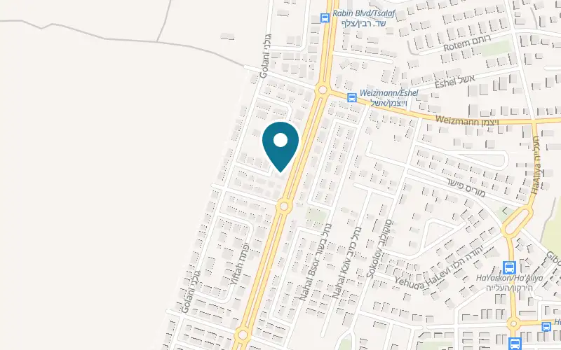 Map showing Pizza Bulizz at 31 Givati Street, Kfar Yona
