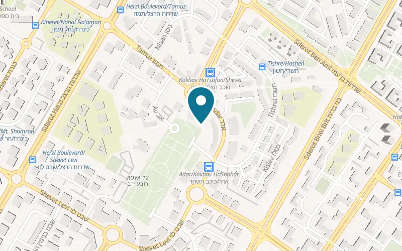 Map showing Pizza Cheese at 4 Adar Street, Ashdod