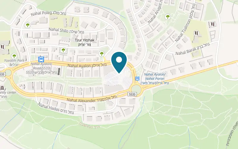 Map showing Pizza Fix at 20 Nahal Ayalon Street, Tzur Yitzhak