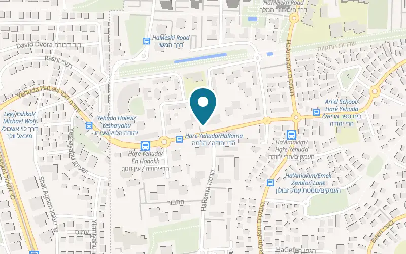 Map showing Pizza Hut Ganei Tikva at 56 Harei Yehuda Street, Ganei Tikva