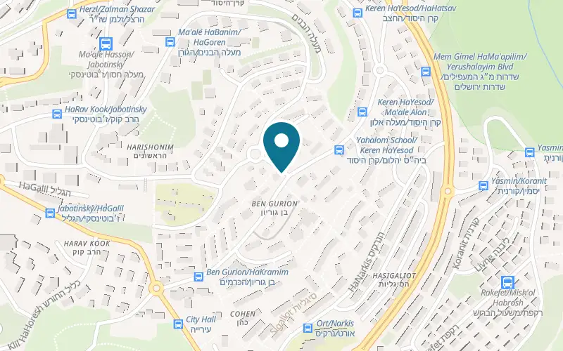 Map showing Pizza Mozzarella at 85 Ben Gurion Street, Ma'alot-Tarshiha