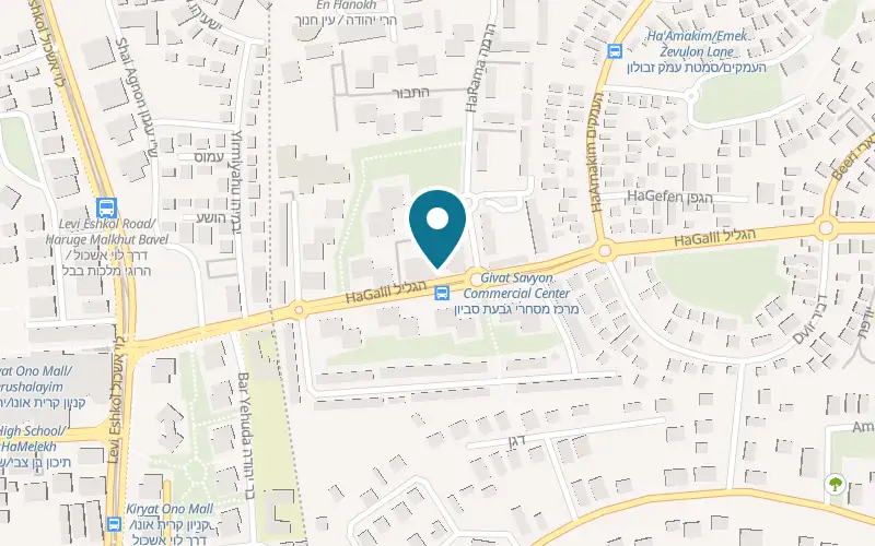 Map showing Pizza Pizza at 78 HaGalil Street, Ganei Tikva