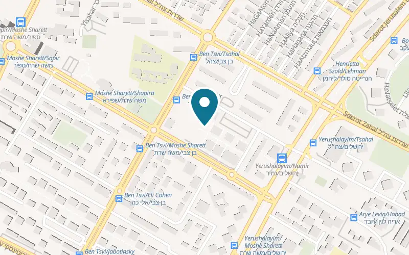 Map showing Pizza Torino at Namir Centre, 11 Mordechai Namir Street, Kiryat Yam