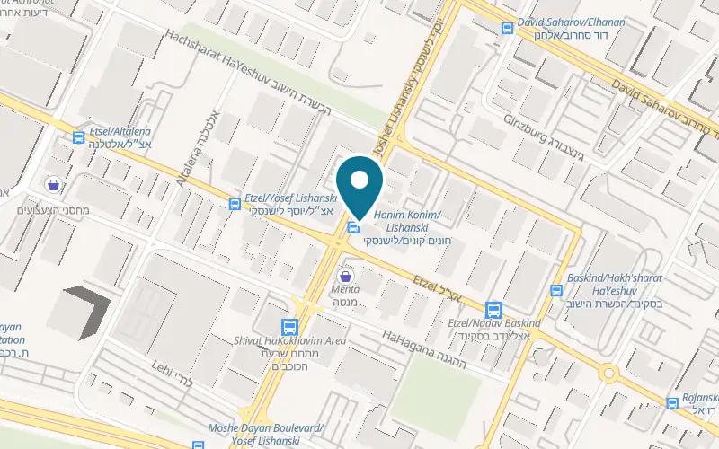 Map showing Plov Tandur Samsa at 8 Yosef Lishanski Boulevard, Rishon LeZion