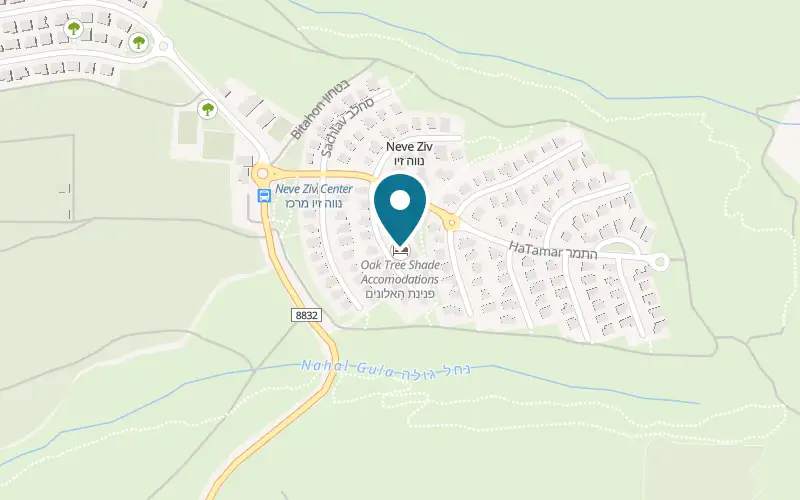 Map showing Pninat HaAlonim at Savyon Street, Neve Ziv, Neve Ziv