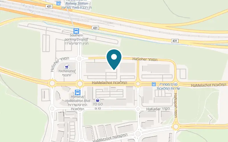 Map showing Portofino at 122 HaMelakhot Boulevard, Modi'in-Maccabim-Re'ut