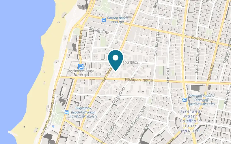 Map showing Print TLV at 74 Ben Yehuda Street, Tel Aviv-Yafo