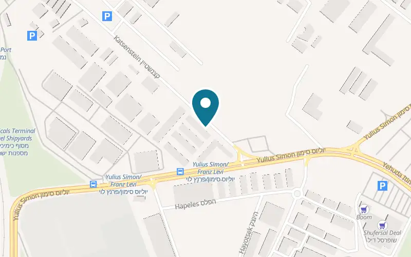 Map showing Pullim Coffee at 3 Arie Katzenstein Street, Haifa