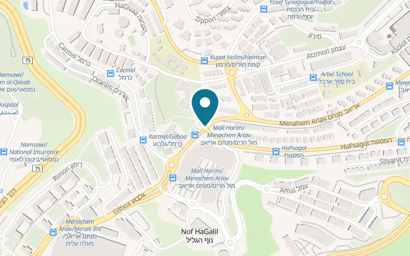 Map showing Raffaello at Mul Harim compound, 1 Gilboa Street, Nof HaGalil