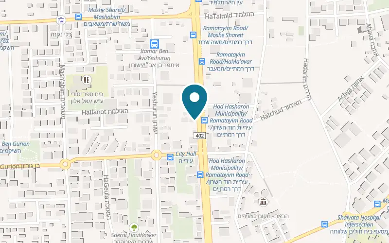 Map showing Ragazzi at 24 Ramatayim Road, Hod HaSharon
