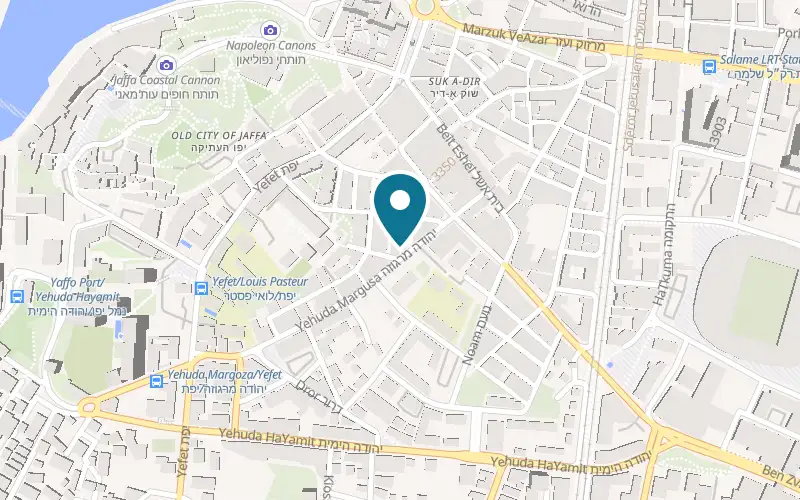 Map showing Raisa at 10 Yehuda Margoza Street, Jaffa, Tel Aviv-Yafo