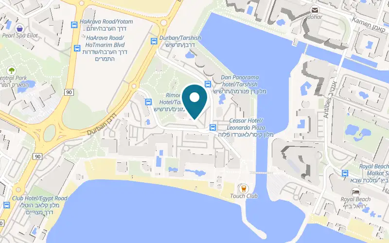 Map showing Rak Dagim at Bel Hotel, 7 Tarshish Street, Eilat