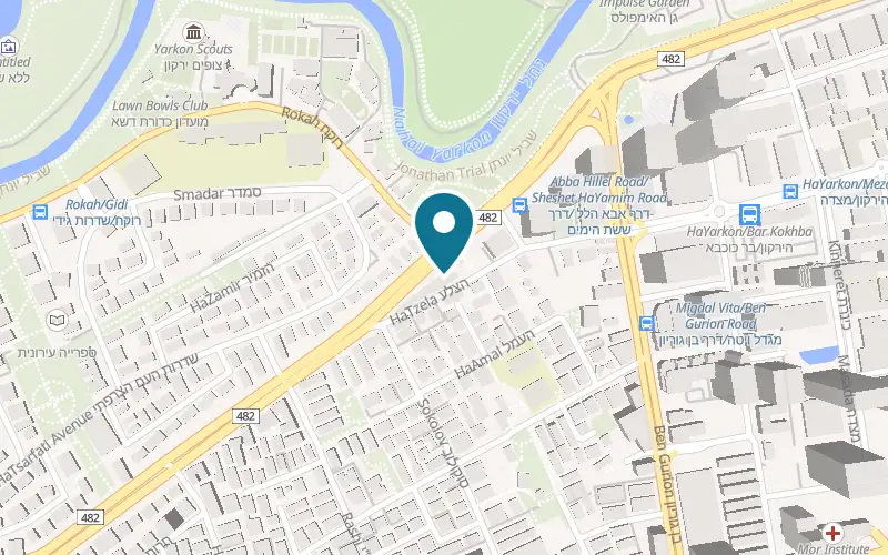Map showing Ramat Gan Museum of Israeli Art at 146 Abba Hillel Silver Road, Ramat Gan