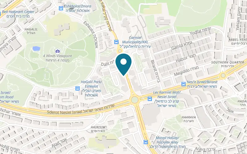 Map showing Ramos Tortilla Bar at 99/22 Sderot KKL, Karmiel