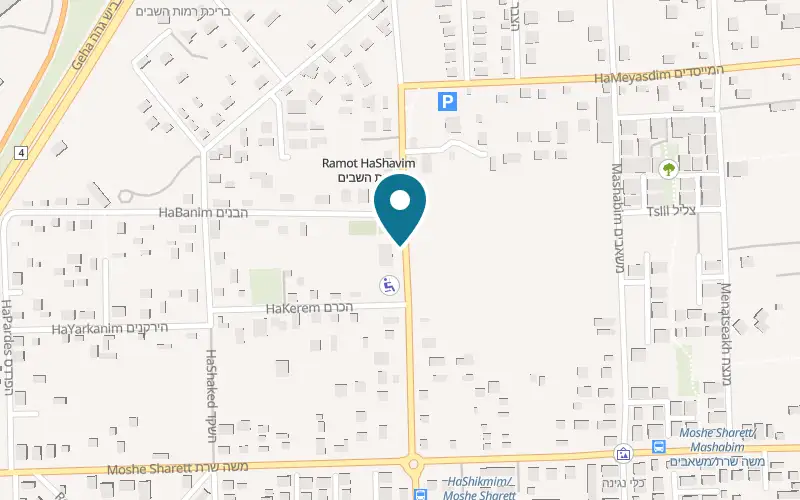 Map showing Ramota at 15 Beit HaAm Street, Ramot HaShavim, Ramot HaShavim
