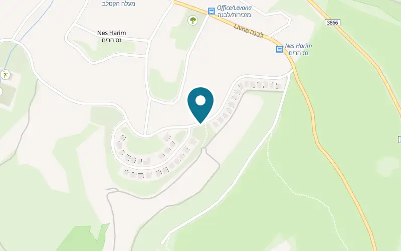 Map showing Raviv Winery at Derech HaKramim, Nes Harim, Nes Harim