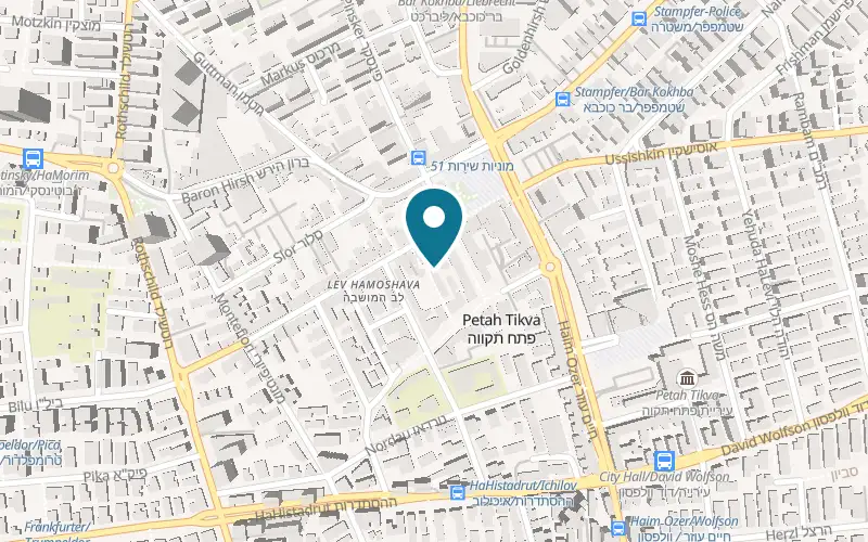 Map showing Razon Jewellery at 32 Khovevei Zion Street, Petah Tikva