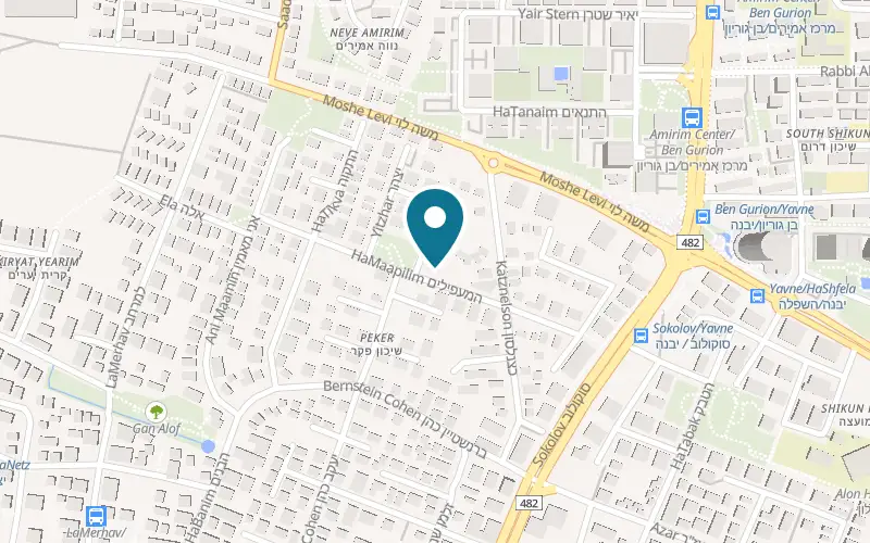 Map showing Refael Abramov Hair Design at 15 HaMaapilim Street, Ramat HaSharon