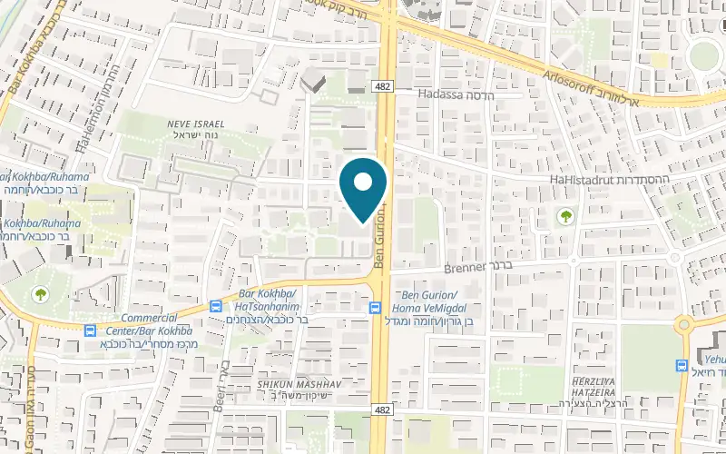 Map showing Rene at 56 Ben Gurion Boulevard, Herzliya