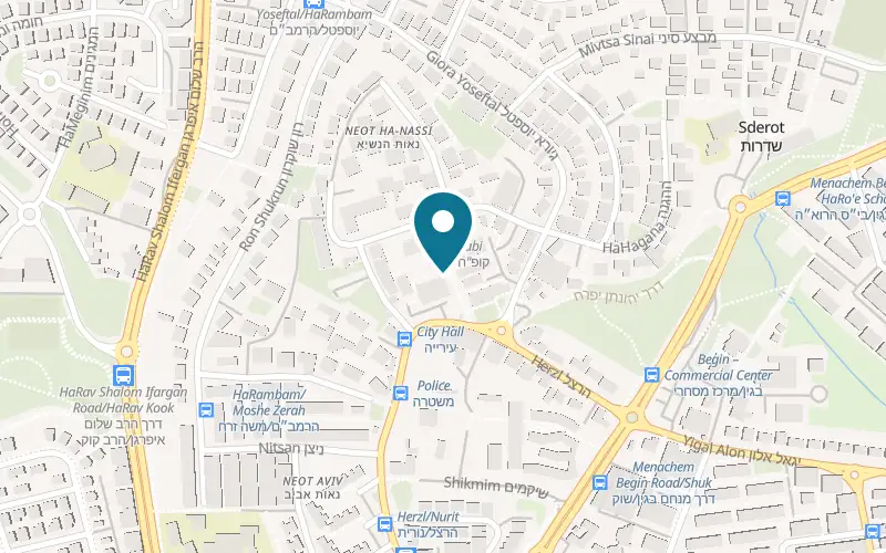 Map showing Resek at 4 Kikar HaNasi, Sderot