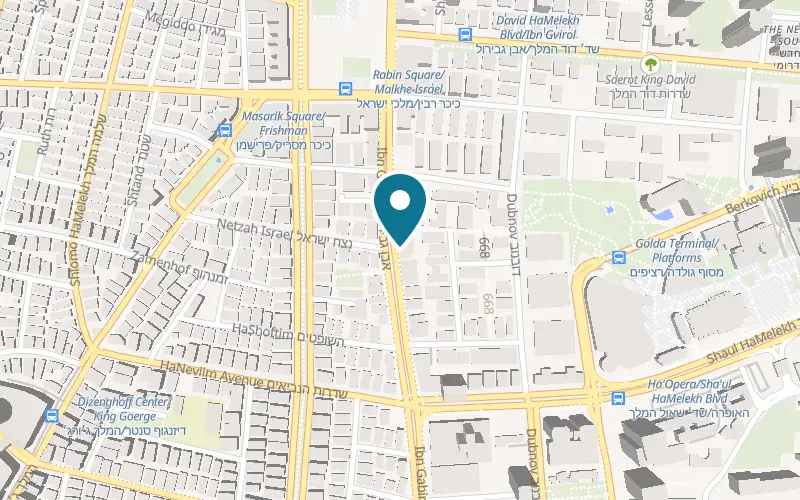 Map showing Reuma Jewellery Design at 50 Ibn Gabirol Street, Tel Aviv-Yafo