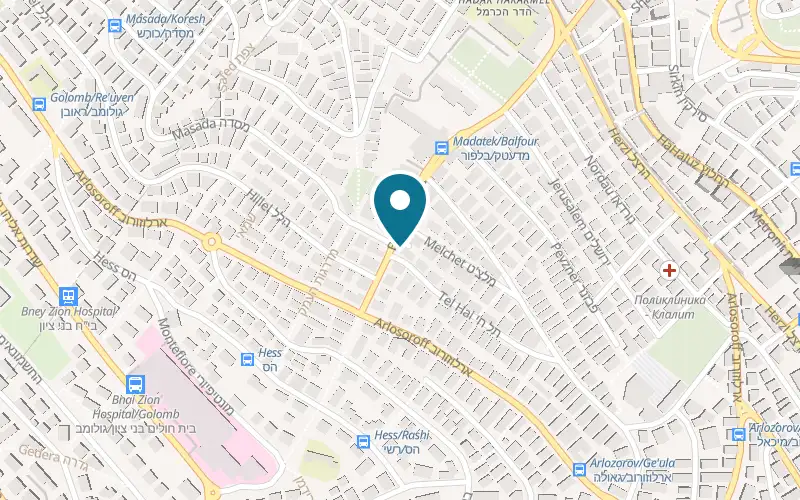 Map showing Rodeo at 23 Balfour Street, Haifa
