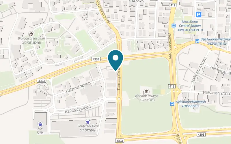 Map showing Rose Valley CrossFit at 2 Tarmag Street, Ness Ziona