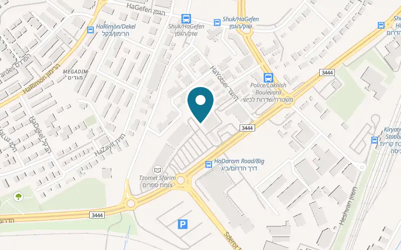 Map showing Roya at BIG compound, 3 Derekh HaDarom, Kiryat Gat