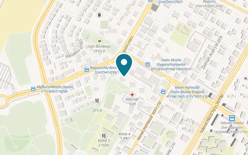 Map showing Ruben Chouffan at 4 HaShayatim Street, Ashdod