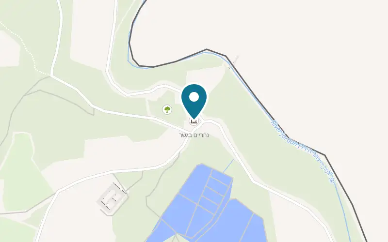 Map showing Rutenberg at Old Gesher, beside the Naharayim at Gesher site, Gesher