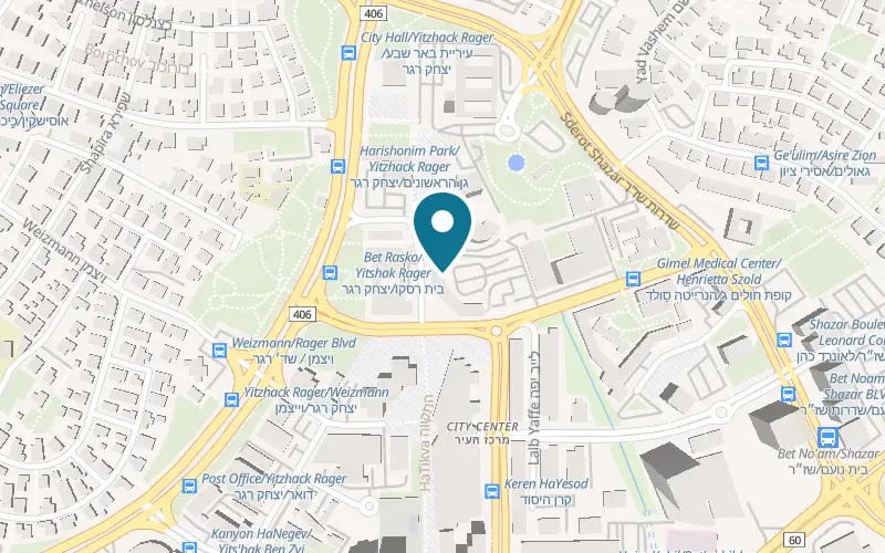 Map showing Saba Jebeto at 8 HaTikva Street, Beer Sheva