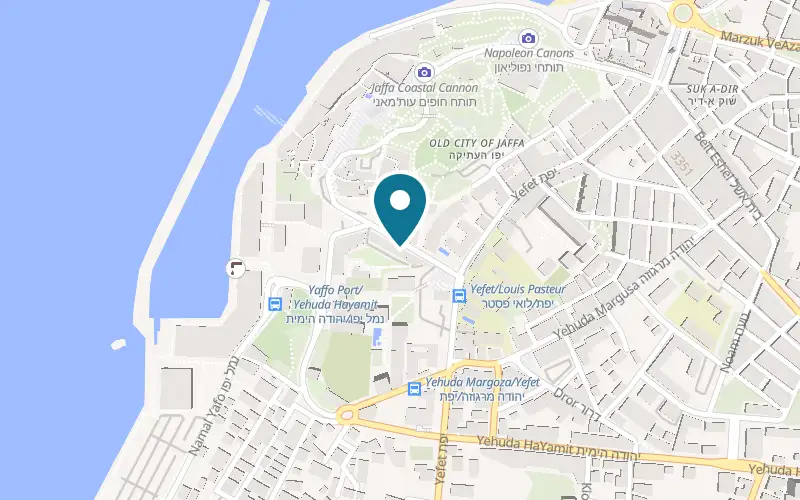 Map showing Saint George at 5 Louis Pasteur Street, Jaffa, Tel Aviv-Yafo